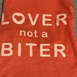 Boots & Barkley Tank Tops "Lover Not A Biter" Pinkish Red X Large Tank Top